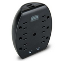 ReVive PowerUP NG6 Rapid 6 Port AC Outlet Adapter w/ 2.1A Dual USB Ports & Overload Protection